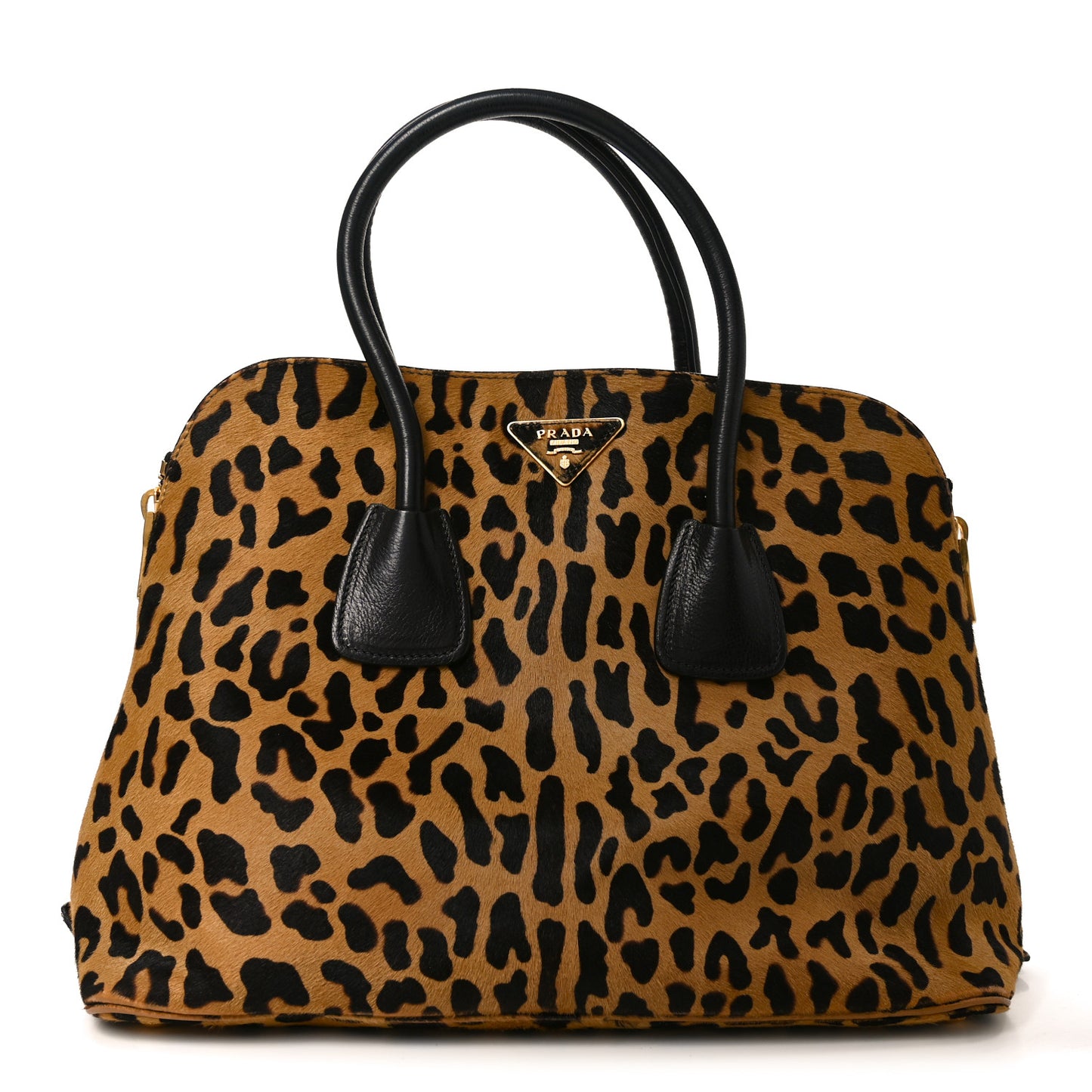 Pony Hair Leopard Print Large Cavallino Miele Moro