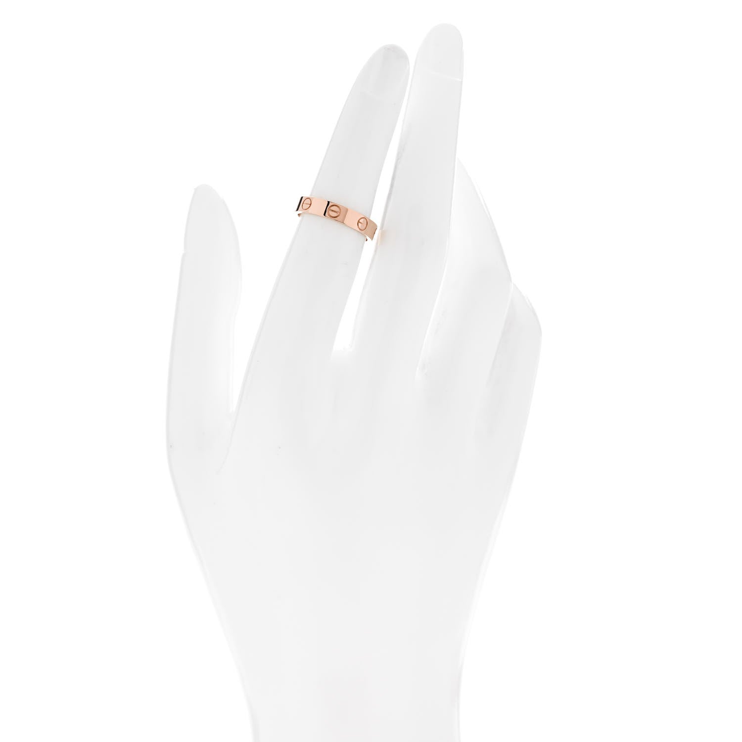 Cartier 18K Pink Gold 3.5mm LOVE Wedding Band Ring 50 5.25 2 of 5