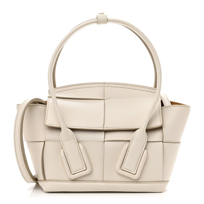 Bottega Veneta French Calfskin Maxi Intrecciato Mini Arco Bianco 1 of 9