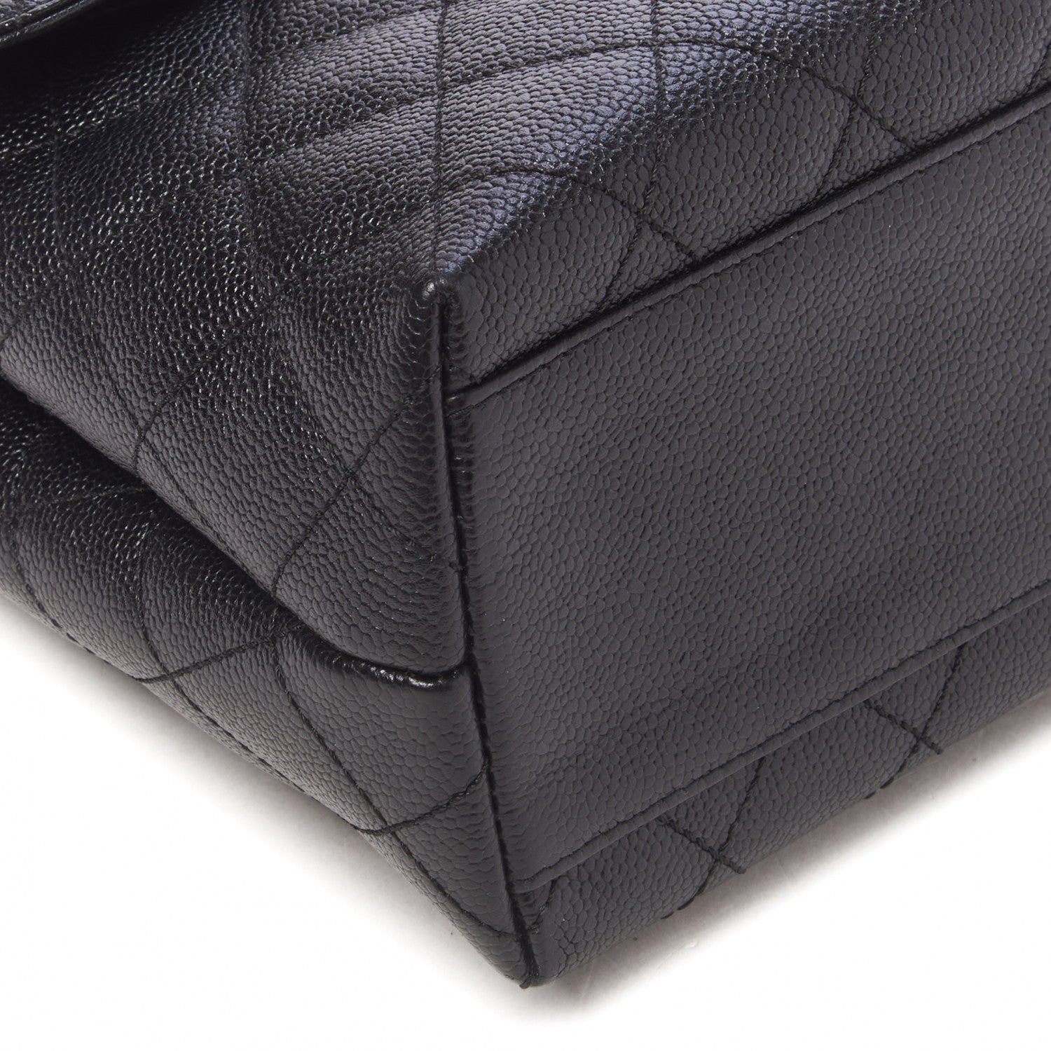 Chanel Caviar Quilted Jumbo Kelly Flap Black 6 of 10