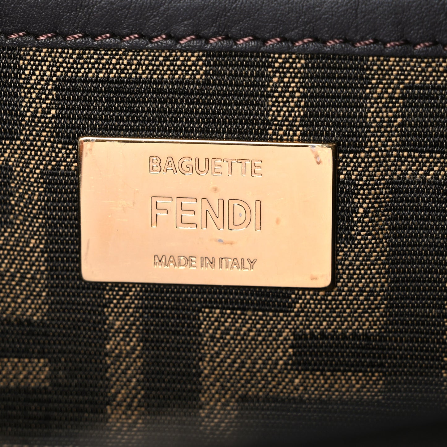Fabric Jacquard FF 1974 Medium Baguette Tobacco Moro Black
