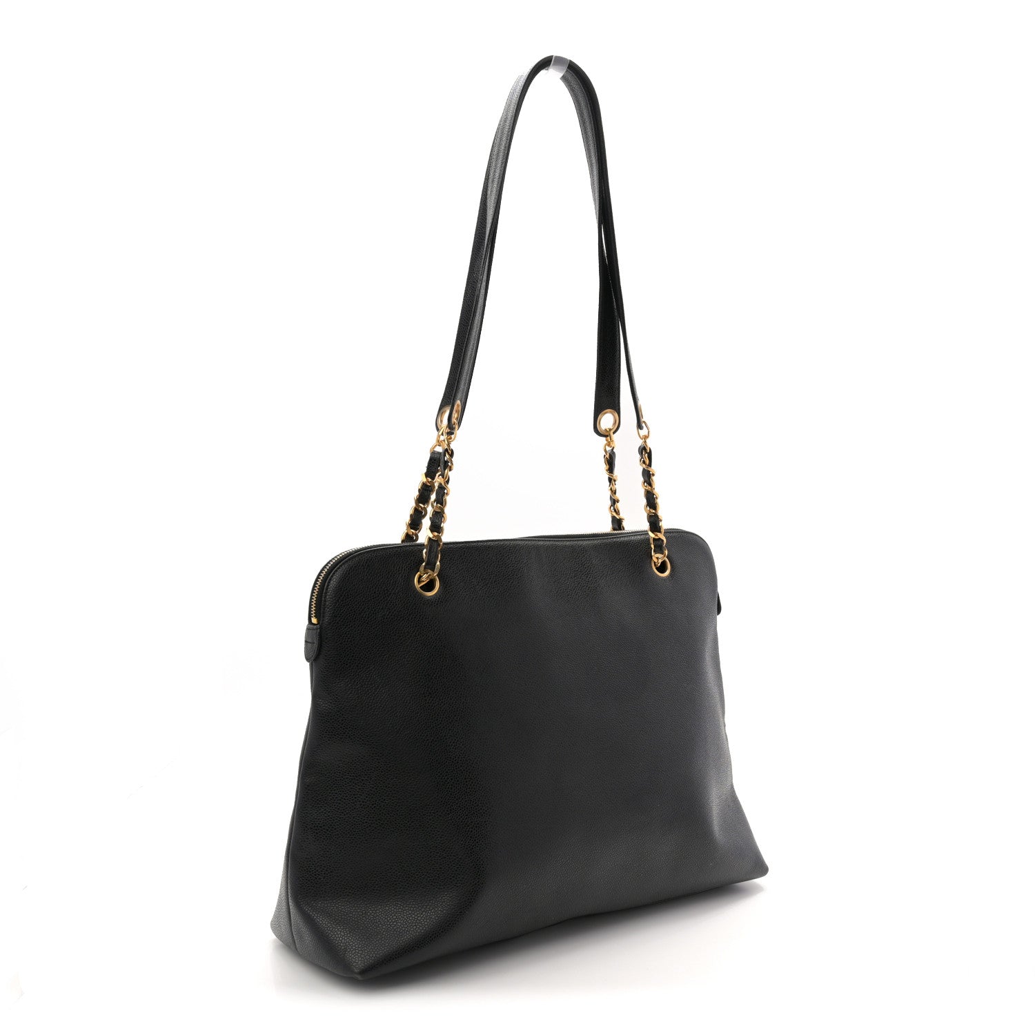 Chanel Caviar Large CC Shoulder Bag Black Black 3 of 10