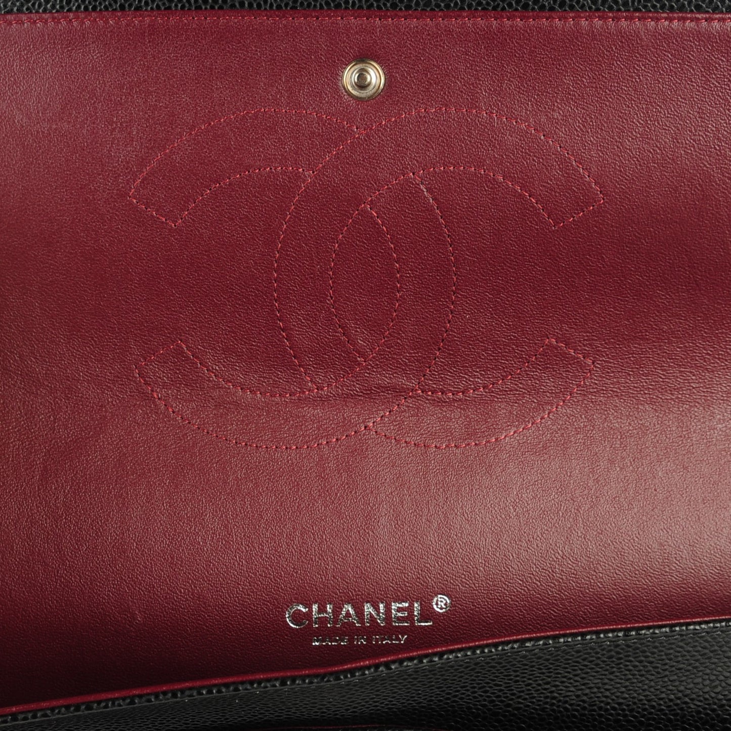 Caviar Quilted Maxi Double Flap Black