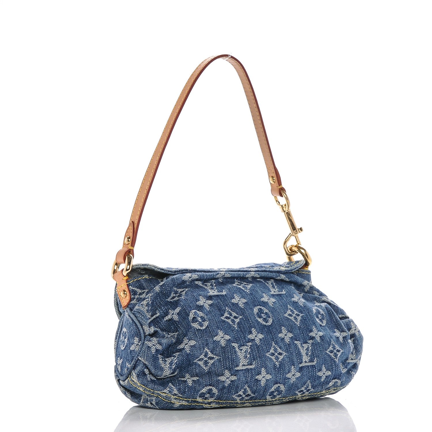 Louis Vuitton Monogram Denim Mini Pleaty Blue 3 of 6