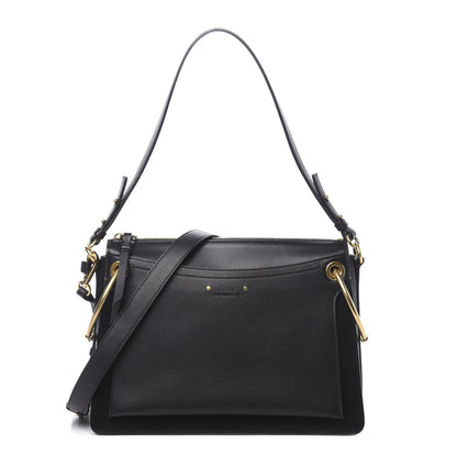 Chloe Calfskin Suede Medium Roy Bag Black 1 of 9