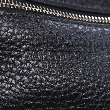 Valentino Garavani Pebbled Calfskin Medium Rockstud Tote Black 6 of 11