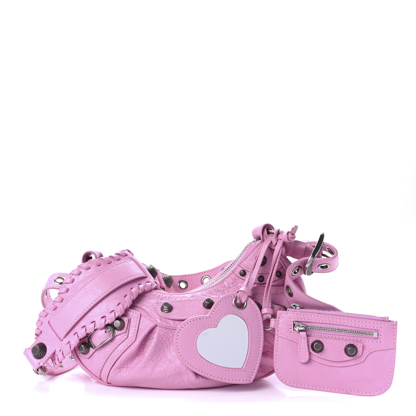 Agneau Arena Le Cagole Shoulder Bag XS Candy Pink