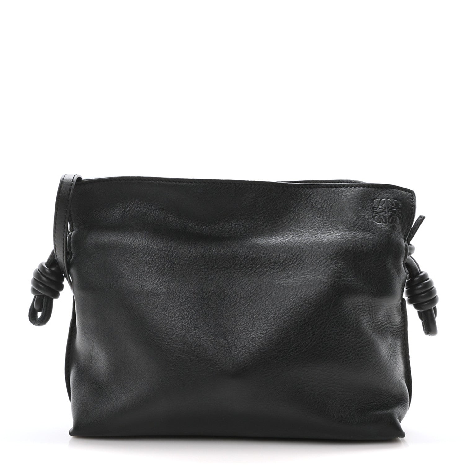 Loewe Calfskin Mini Flamenco Knot Clutch Black 1 of 10