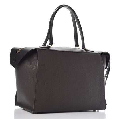 Celine Goatskin Smooth Calfskin Small Ring Bag Dark Taupe 3 of 13