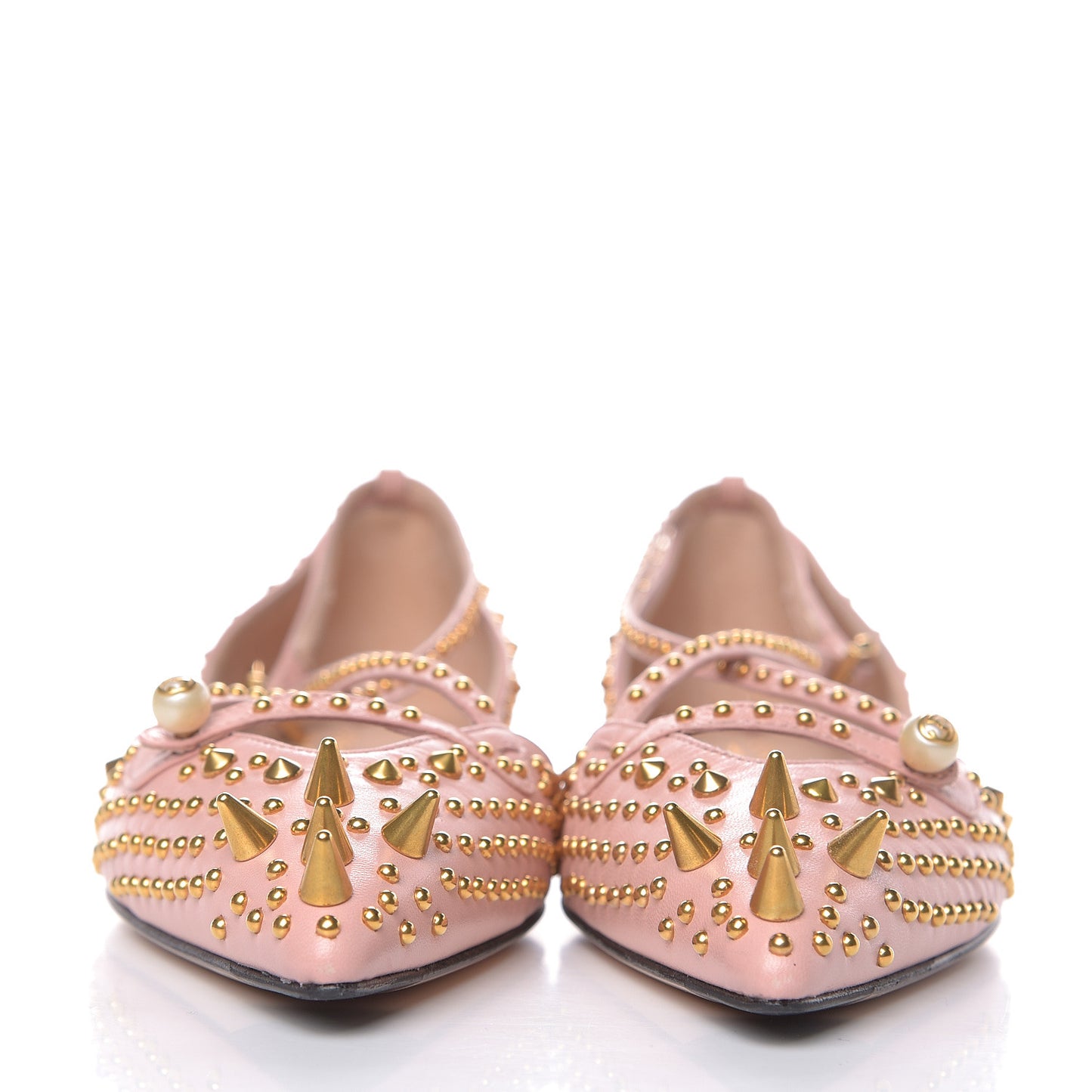 Malaga Kid Studded Pointed Toe Unia Flats 37.5 Perfect Pink
