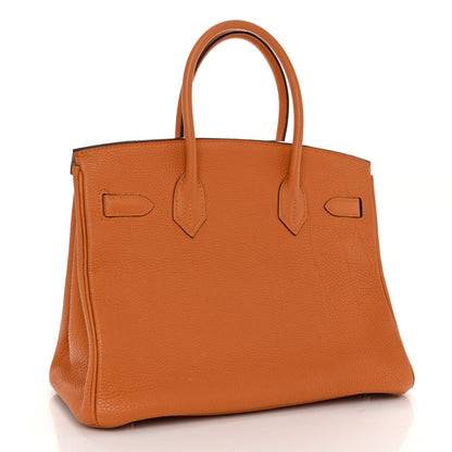 Hermes Togo BIRKIN 30 Orange 3 of 12