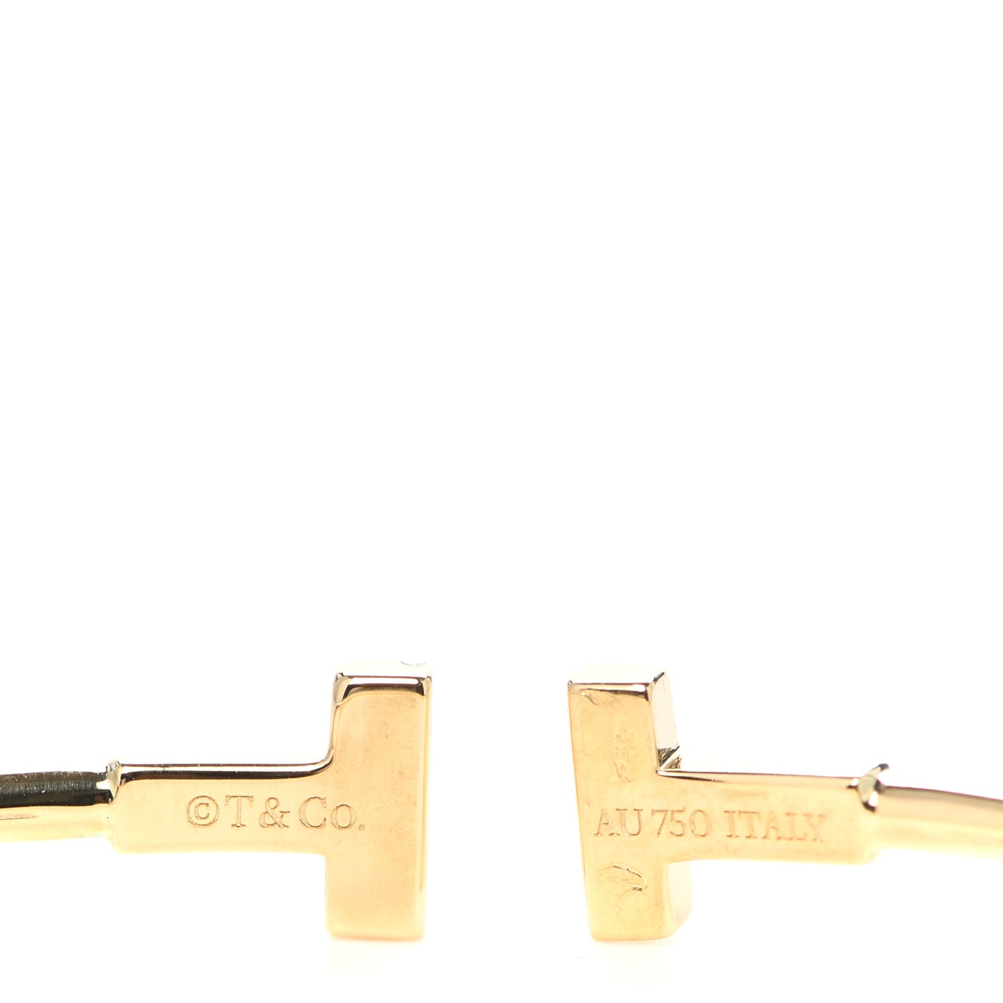 18K Yellow Gold Narrow T Wire Bracelet