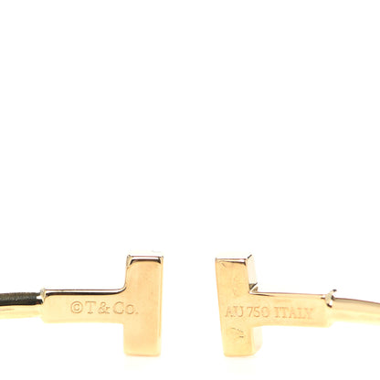 Tiffany 18K Yellow Gold Narrow T Wire Bracelet 4 of 5