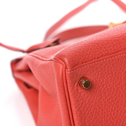 Hermes Taurillon Clemence Kelly Retourne 32 Rouge Pivoine 13 of 15