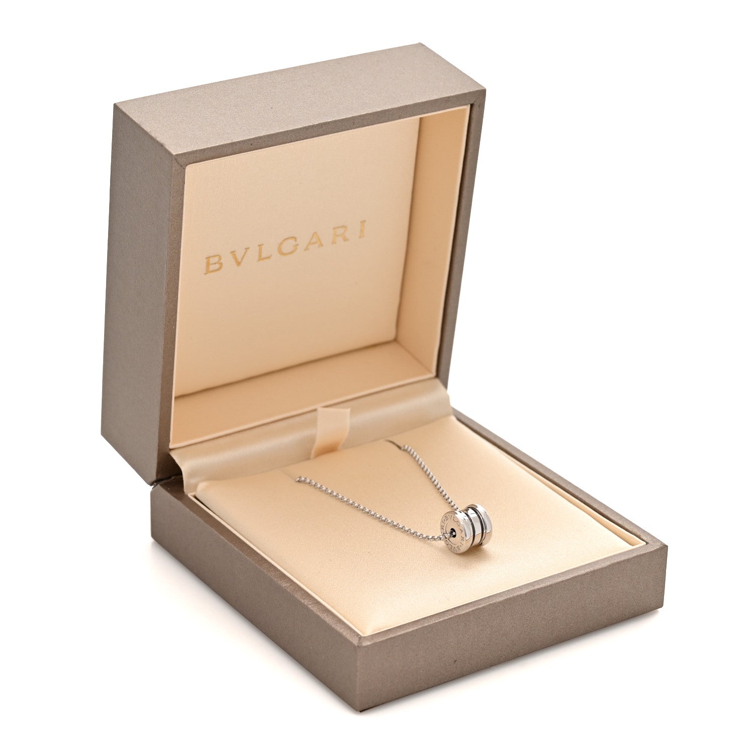 Bulgari 18K White Gold Mini B.Zero1 Pendant Necklace 6 of 6
