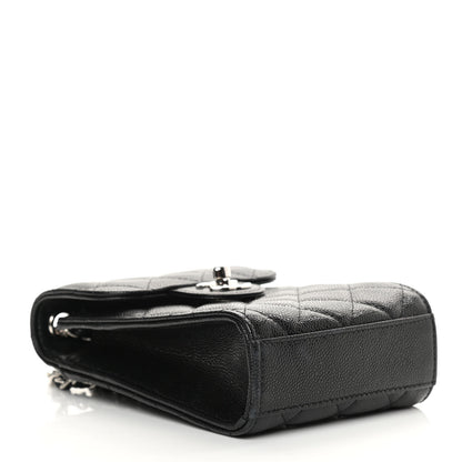 Chanel Caviar Quilted Classic Phone Holder Black 4 of 14