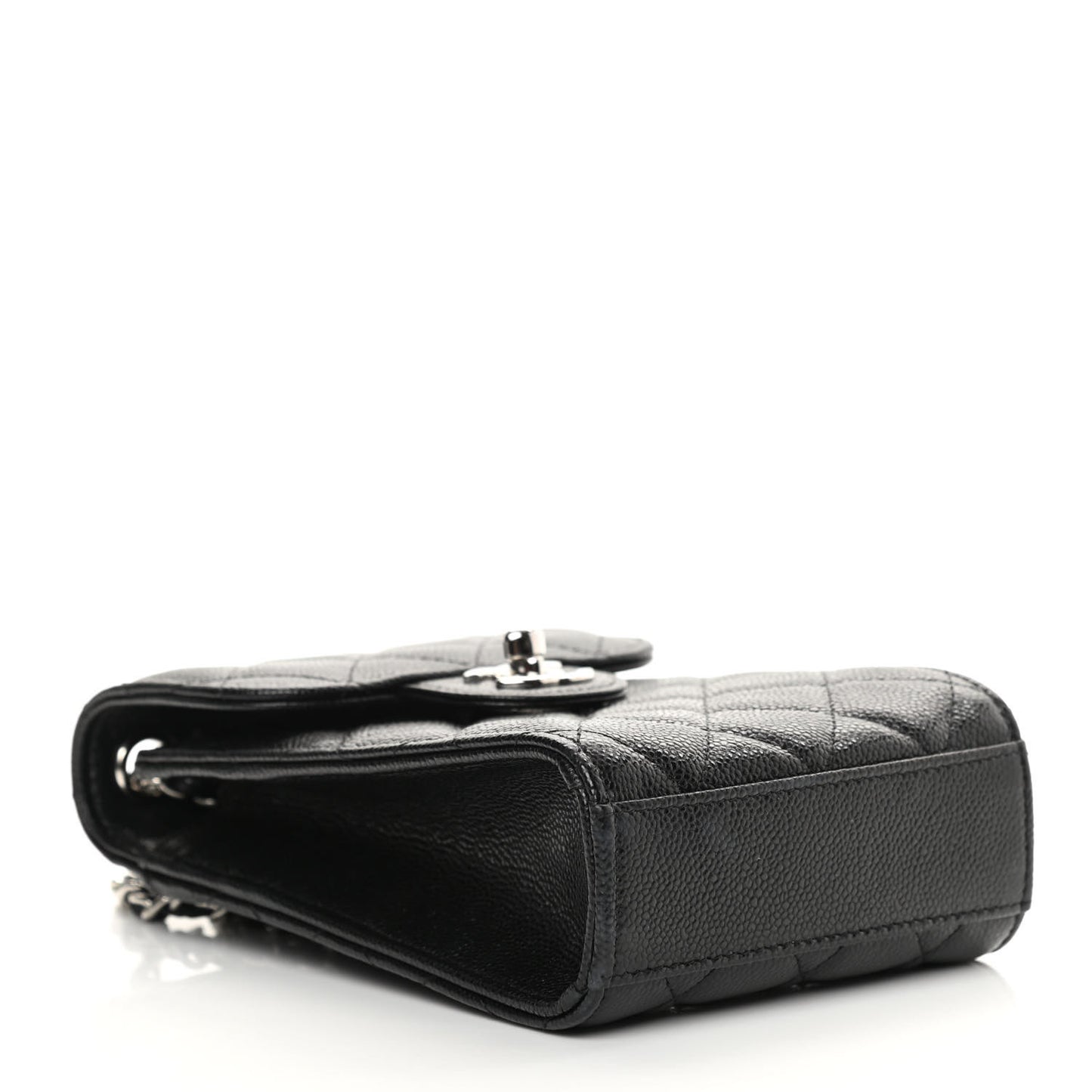 Caviar Quilted Classic Phone Holder Black
