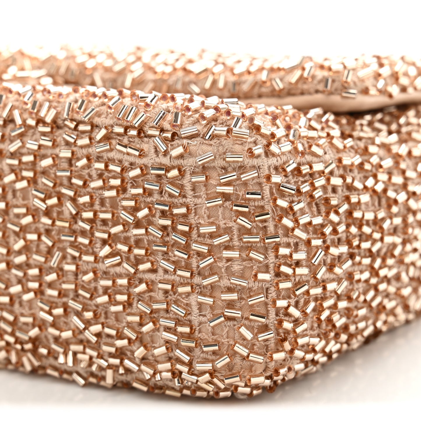 Sequin Knit Pearl Medium Flap Gold