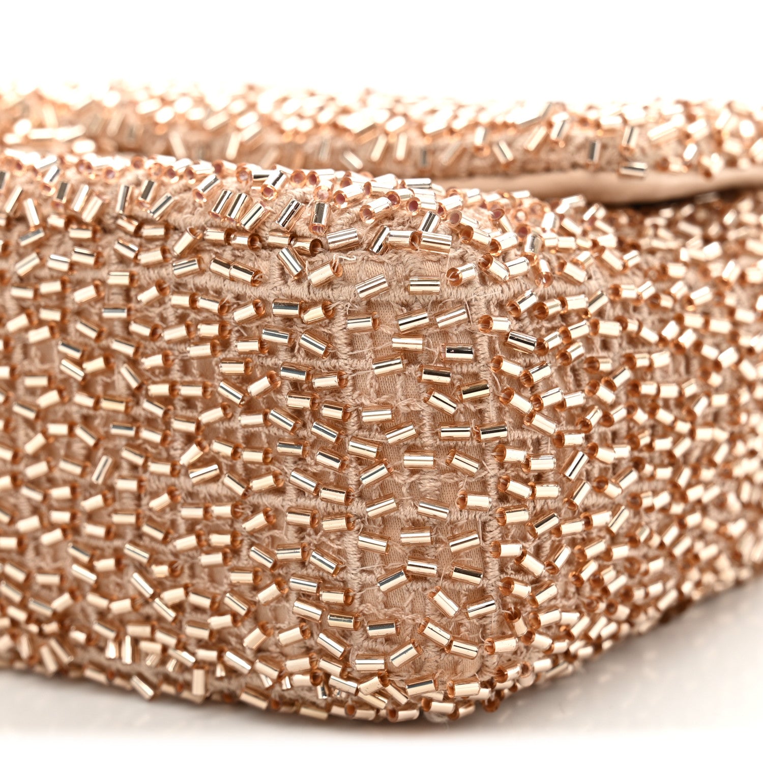 Chanel Sequin Knit Pearl Medium Flap Gold 9 of 10