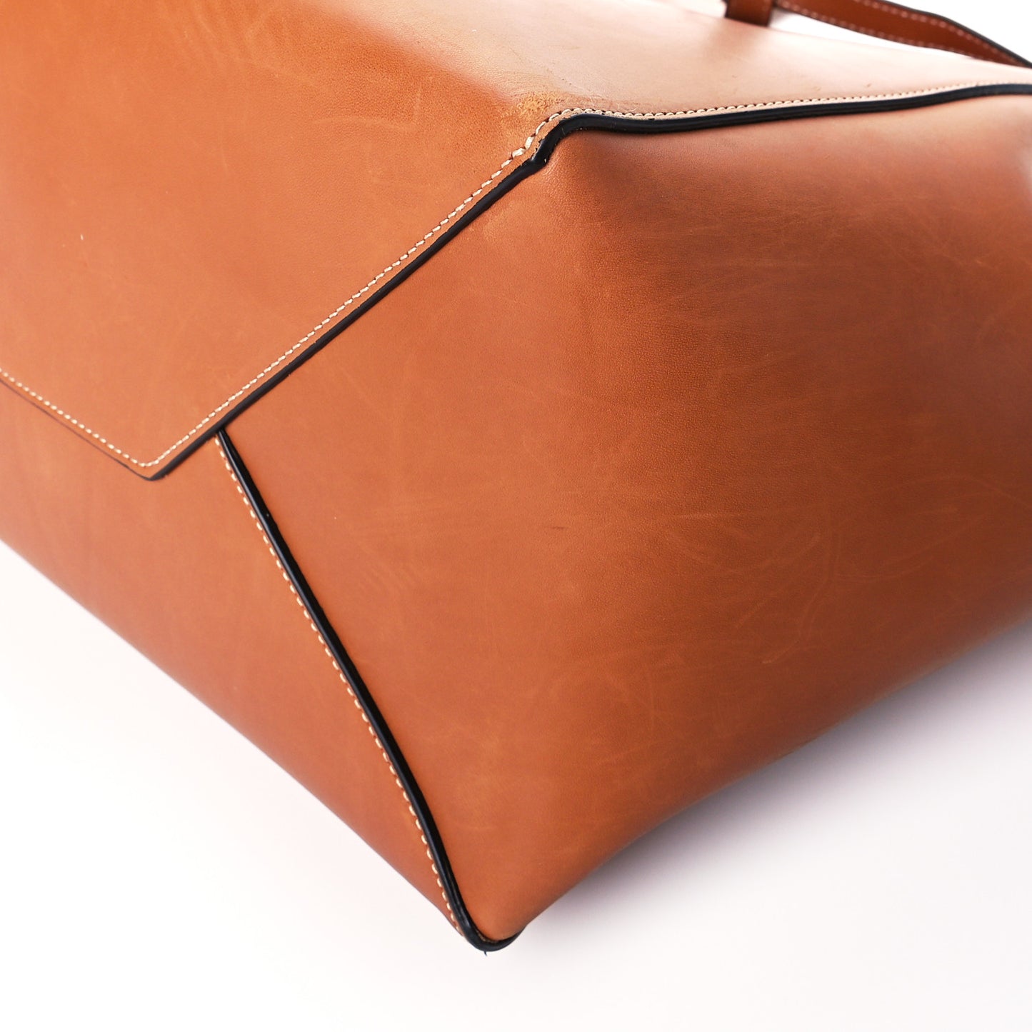 Smooth Calfskin Small Cabas Phantom Tan