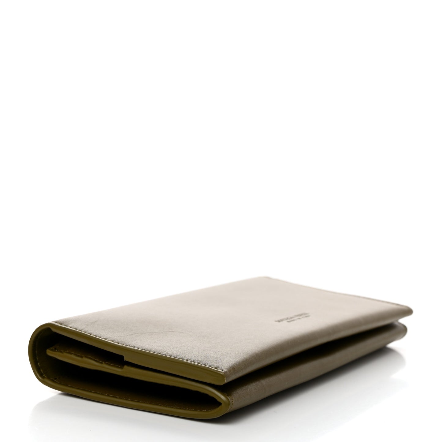 Nappa Logo Embossed Continental Wallet Mud