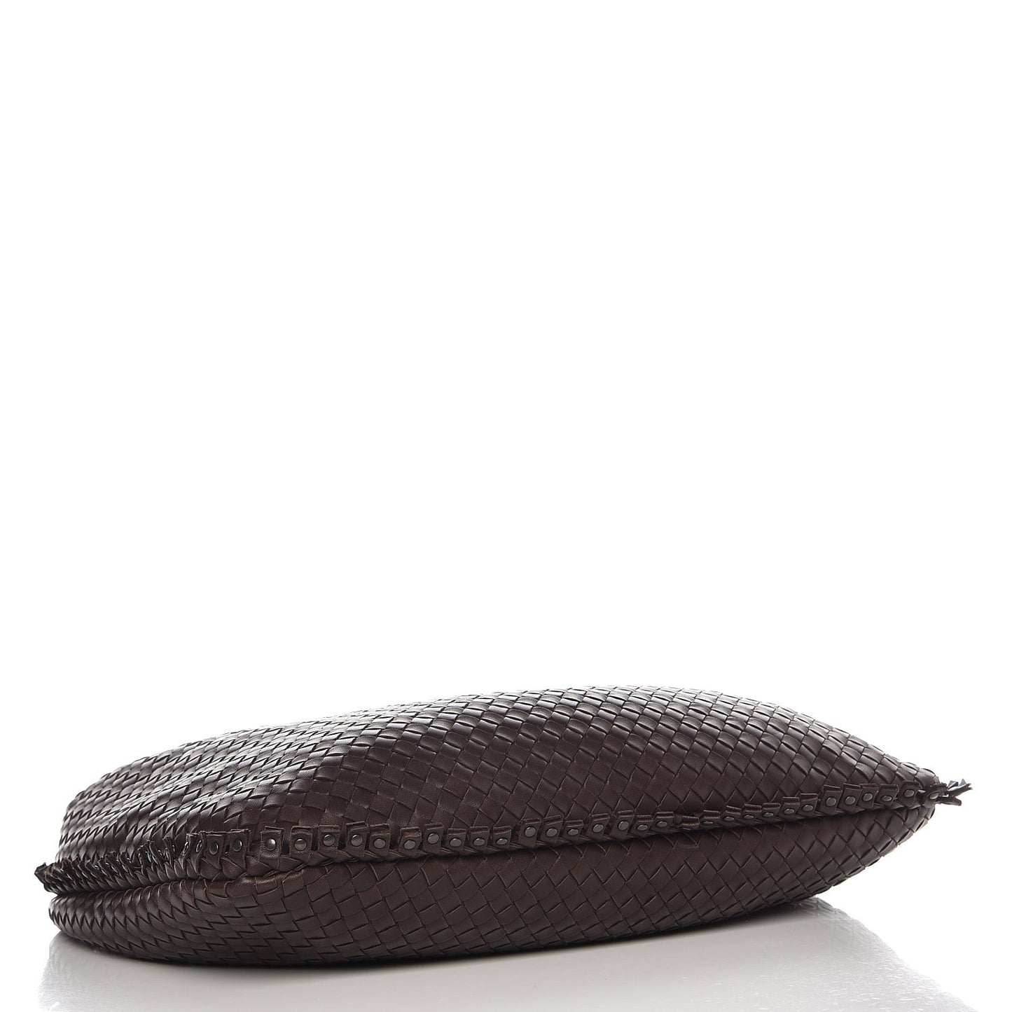 Nappa Intrecciato Large Studded Fringe Veneta Hobo Ebano
