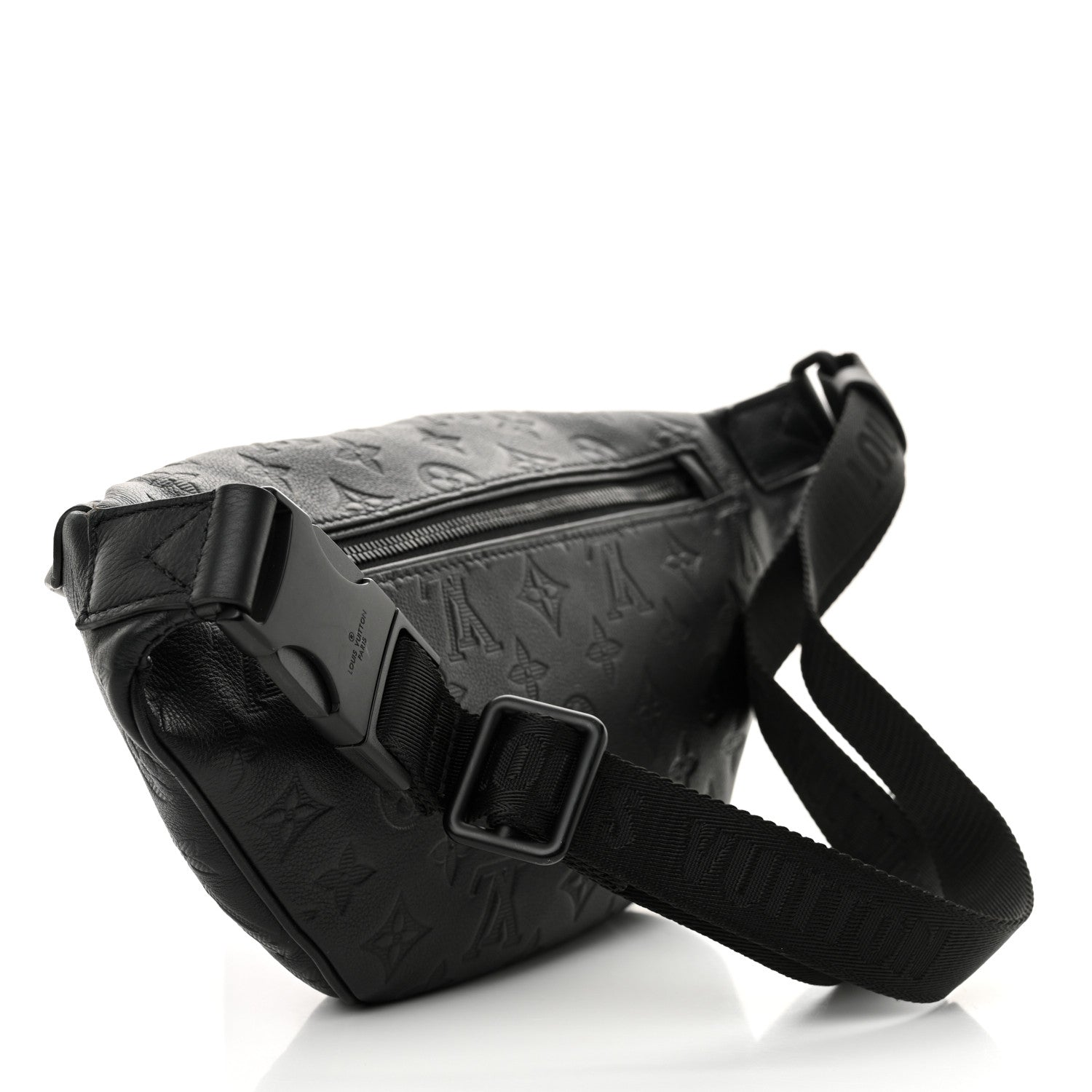 Louis Vuitton Calfskin Monogram Shadow Discovery Bumbag Black 3 of 9