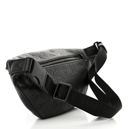 Louis Vuitton Calfskin Monogram Shadow Discovery Bumbag Black 3 of 9