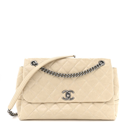 Chanel Glazed Calfskin Quilted Medium Lady Pearly Flap Light Beige 1 of 11