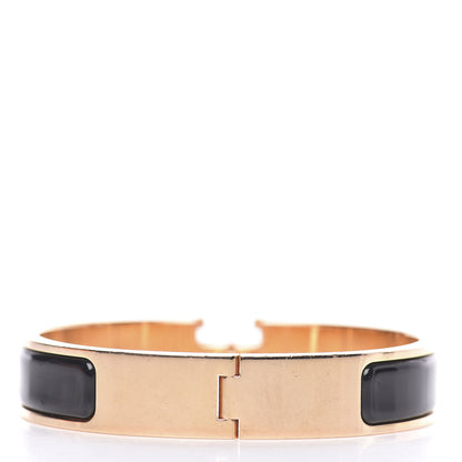 Hermes Enamel Narrow Clic Clac H Bracelet PM Black 3 of 6