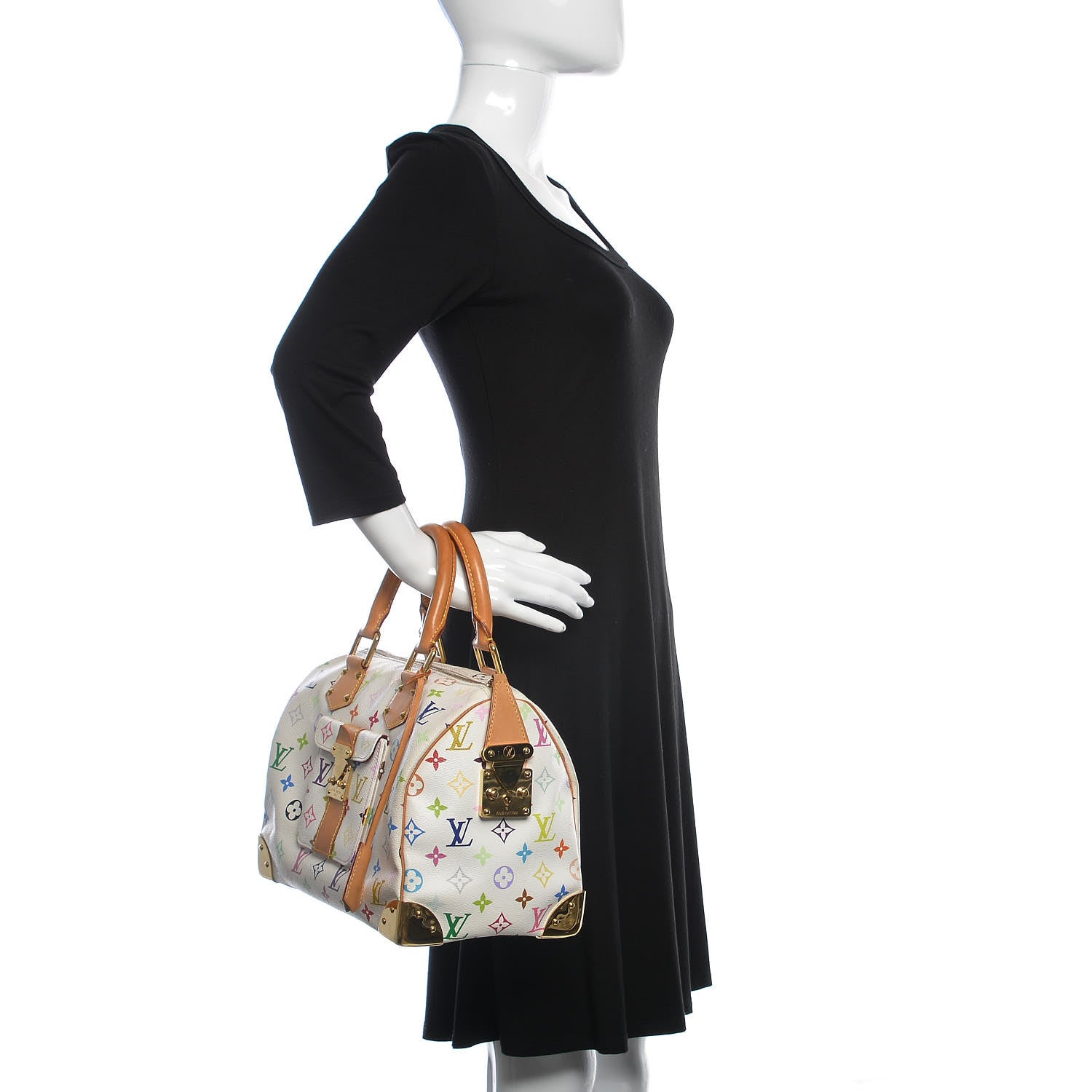 Louis Vuitton Monogram Multicolor Speedy 30 White 2 of 16