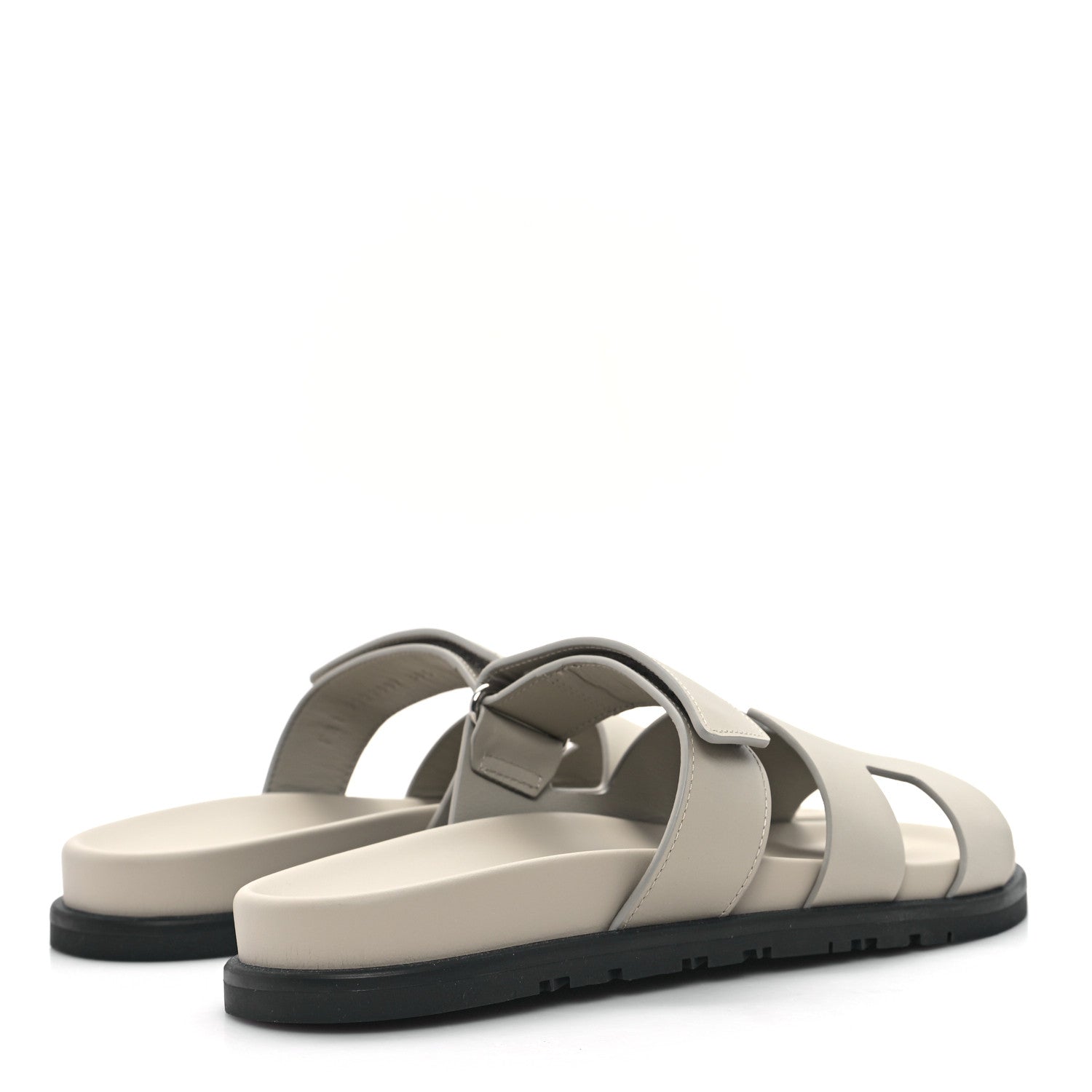 Hermes Calfskin Womens Chypre Sandals 39.5 Beige Esquisse 5 of 10