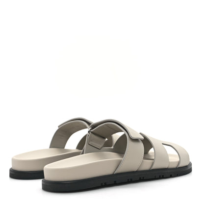Hermes Calfskin Womens Chypre Sandals 39.5 Beige Esquisse 5 of 10