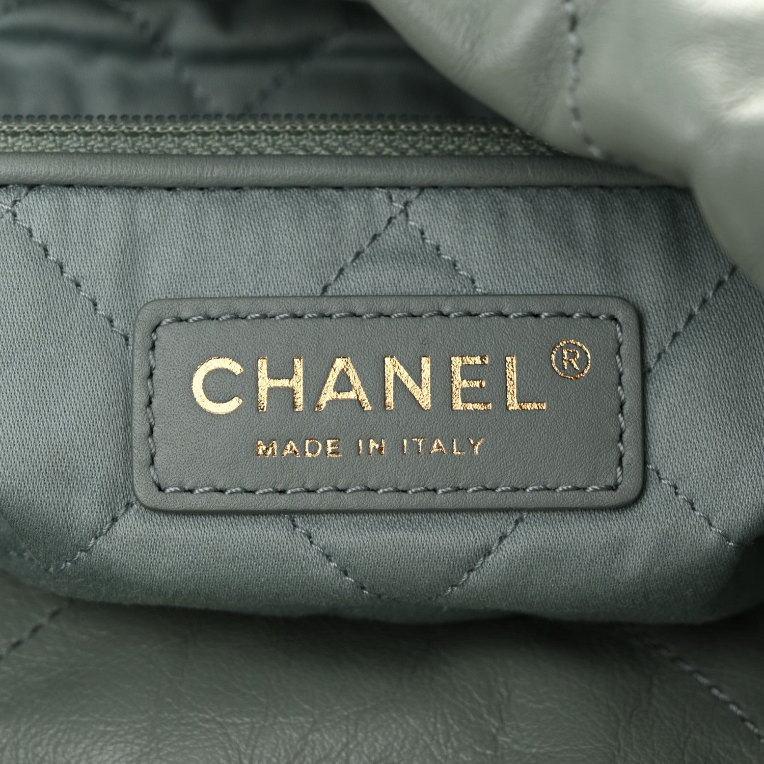 Chanel Shiny Calfskin Quilted Small Chanel 22 Grey 7 of 13
