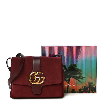 Gucci Suede Medium Arli Flap Shoulder Bag Vintage Bordeaux 30 of 30
