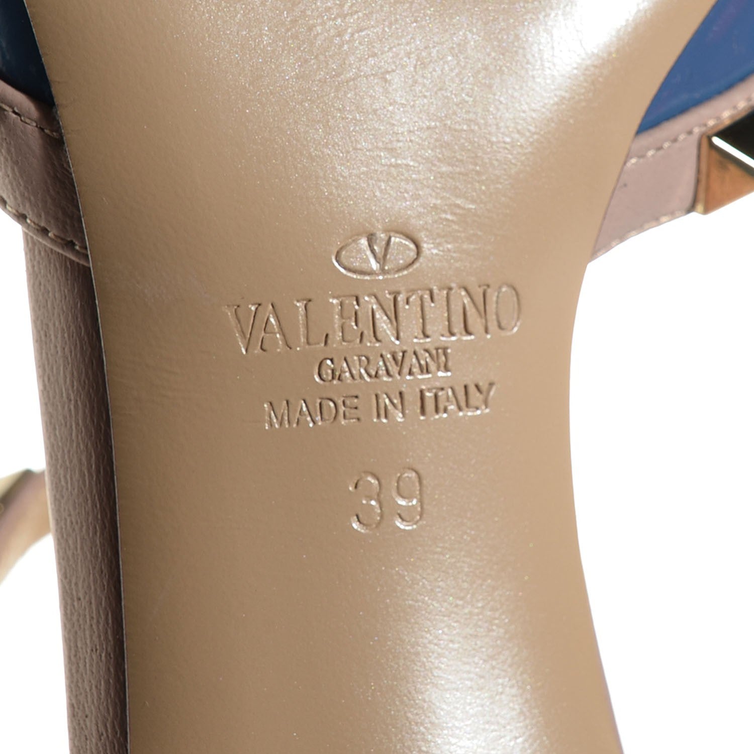 Valentino Garavani Patent Rockstud Ankle Strap 65mm Pumps 39 Indaco Poudre 6 of 6