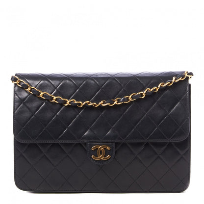 Chanel Lambskin Quilted Medium Single Flap Black 1 of 9