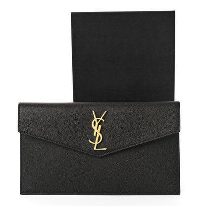 Saint Laurent Grain De Poudre Uptown Pouch Black 9 of 9