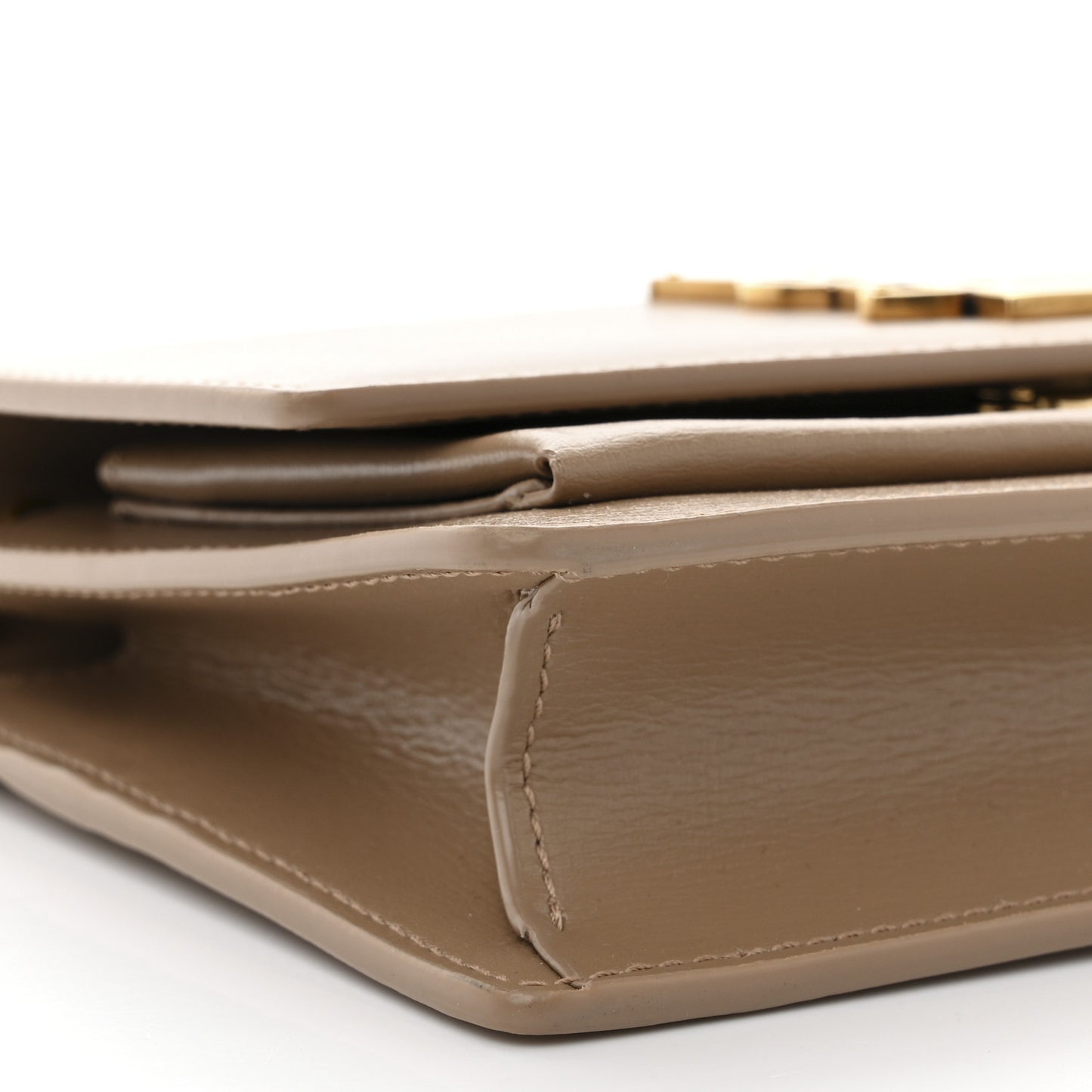 Calfskin Monogram Sunset Chain Wallet Dark Toffee