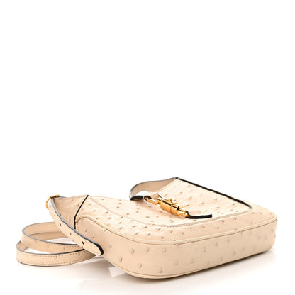 Gucci Ostrich Mini Jackie 1961 Hobo Ivoire 4 of 9