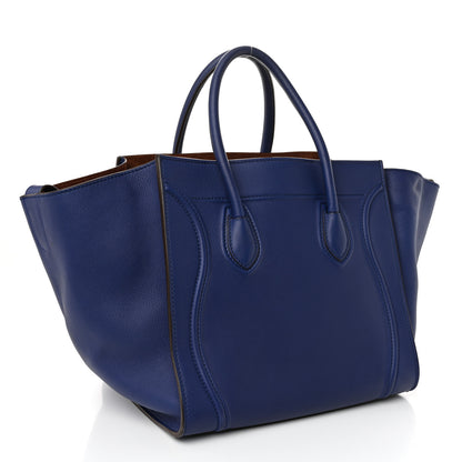 Celine Grained Calfskin Medium Phantom Luggage Indigo 3 of 10