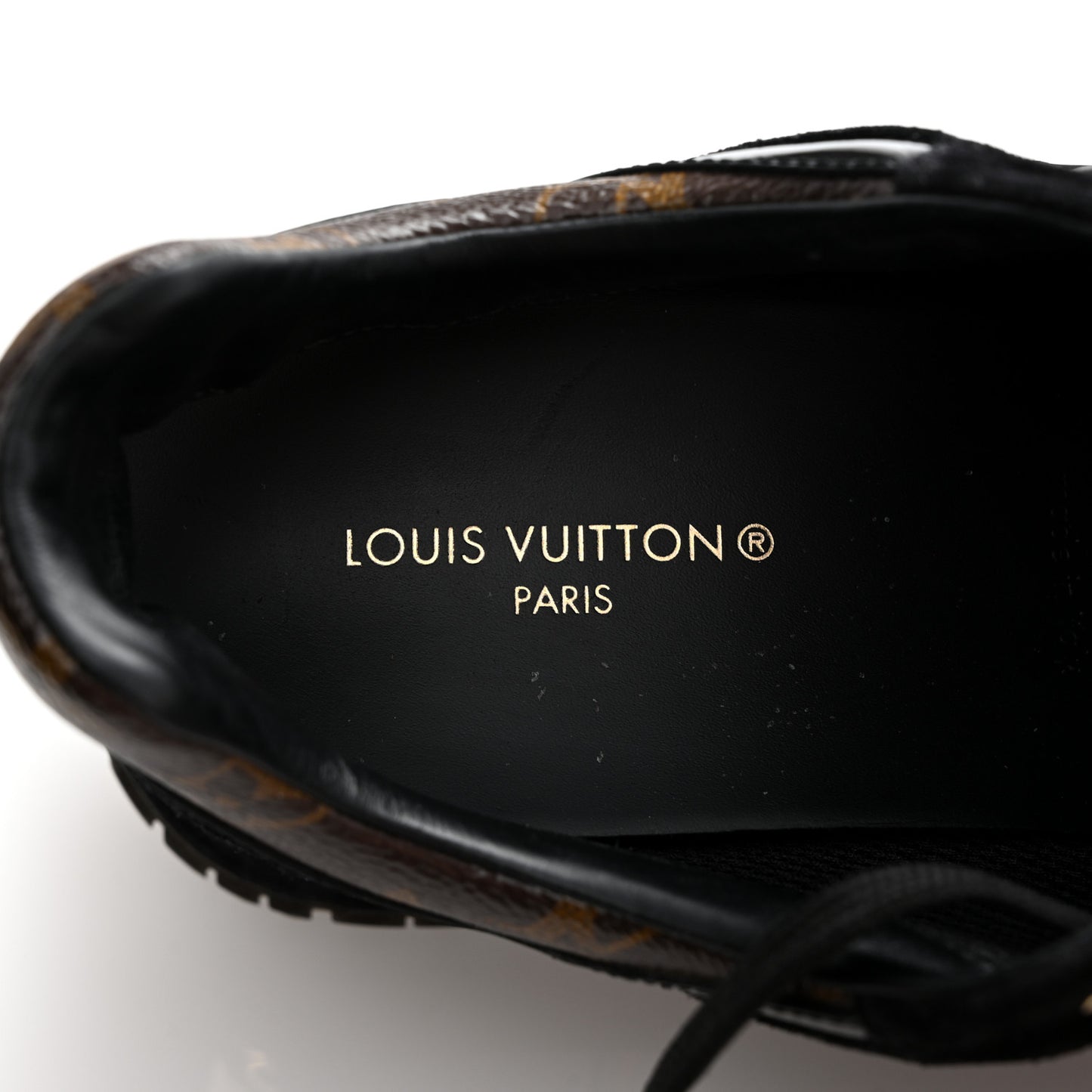 Suede Monogram Run Away Sneakers 39 Black