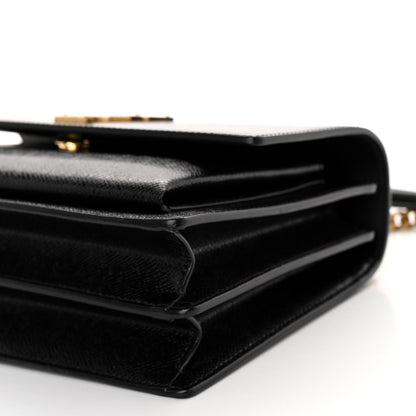 Saint Laurent Coated Bark Calfskin Medium Monogram Sunset Black 9 of 9