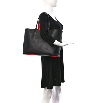 Christian Louboutin Calfskin Spikes East West Cabata Tote Black 2 of 17