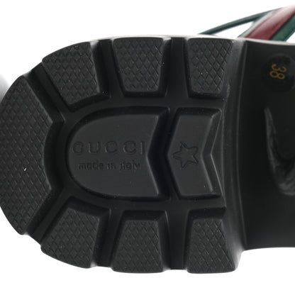 Gucci Nappa Platform Lug Sole Sandals 38 Black 7 of 9