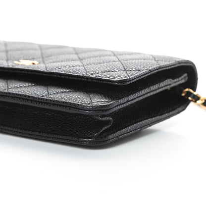Chanel Caviar Quilted Wallet On Chain WOC Black 11 of 14