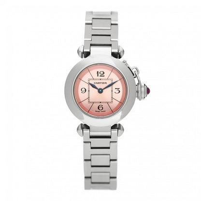 Cartier Stainless Steel 27mm Miss Pasha Quartz Watch Pink 1 of 4