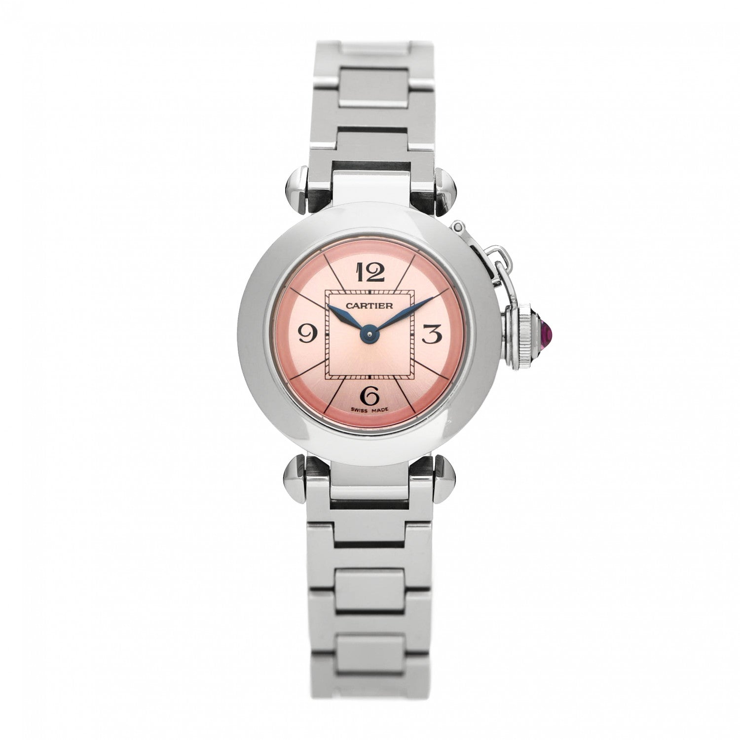 Cartier Stainless Steel 27mm Miss Pasha Quartz Watch Pink 1 of 4