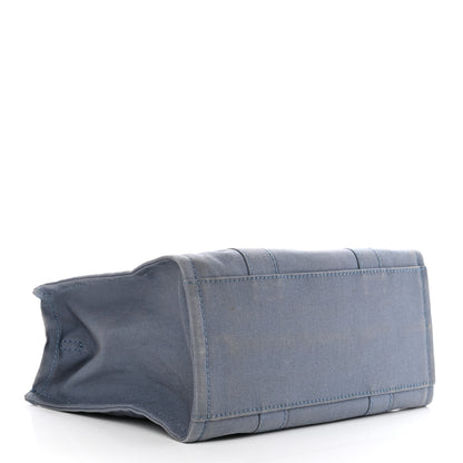 Marc Jacobs Cotton Canvas Medium The Traveler Tote Bag Blue Shadow 3 of 10