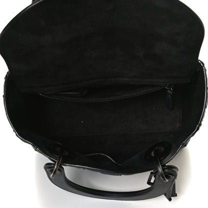 Christian Dior UItra Matte Calfskin Cannage Studded Medium Supple Lady Dior Black 14 of 16